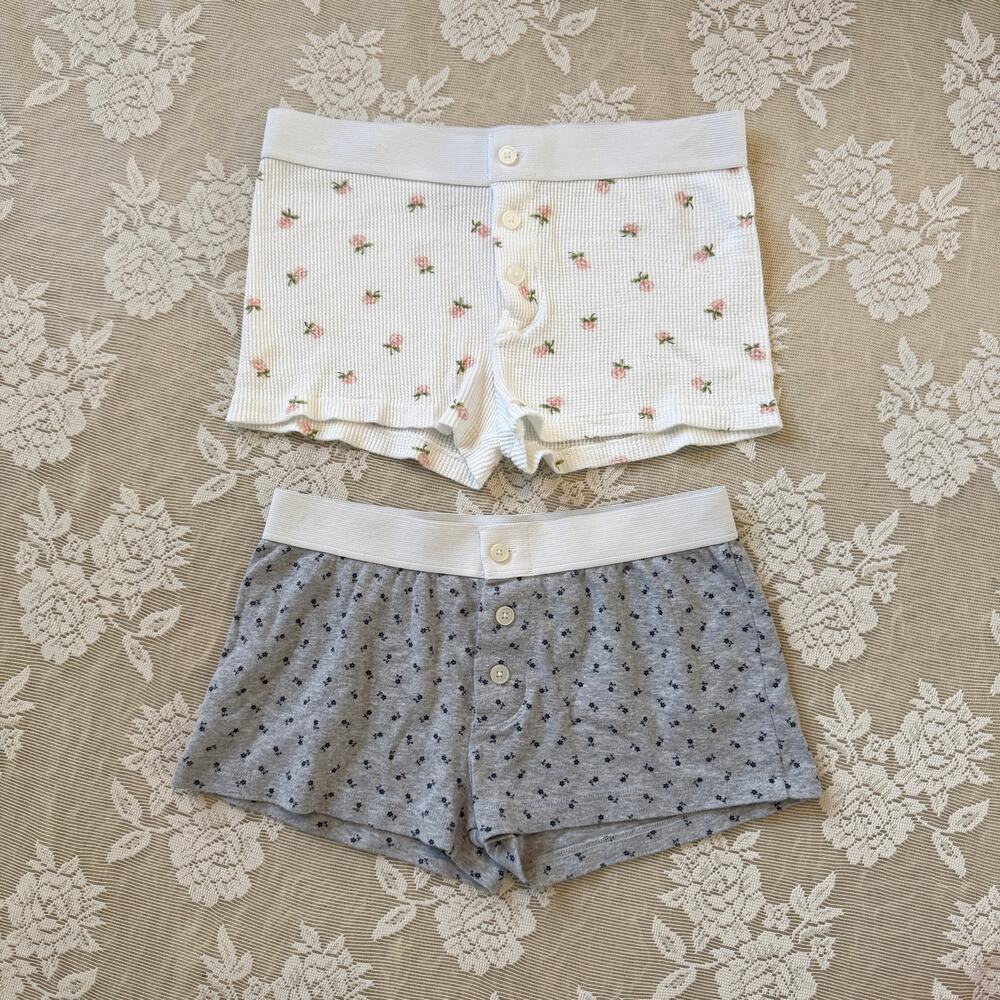 Brandy Melville John Galt Floral Lounge Shorts Set One Size